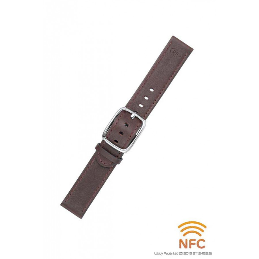 NFC Chocolate Leather Strap